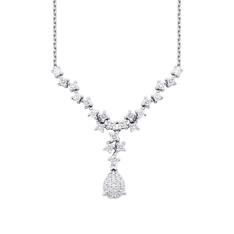 0.54 ct. Diamant Tropfen Trend Halskette