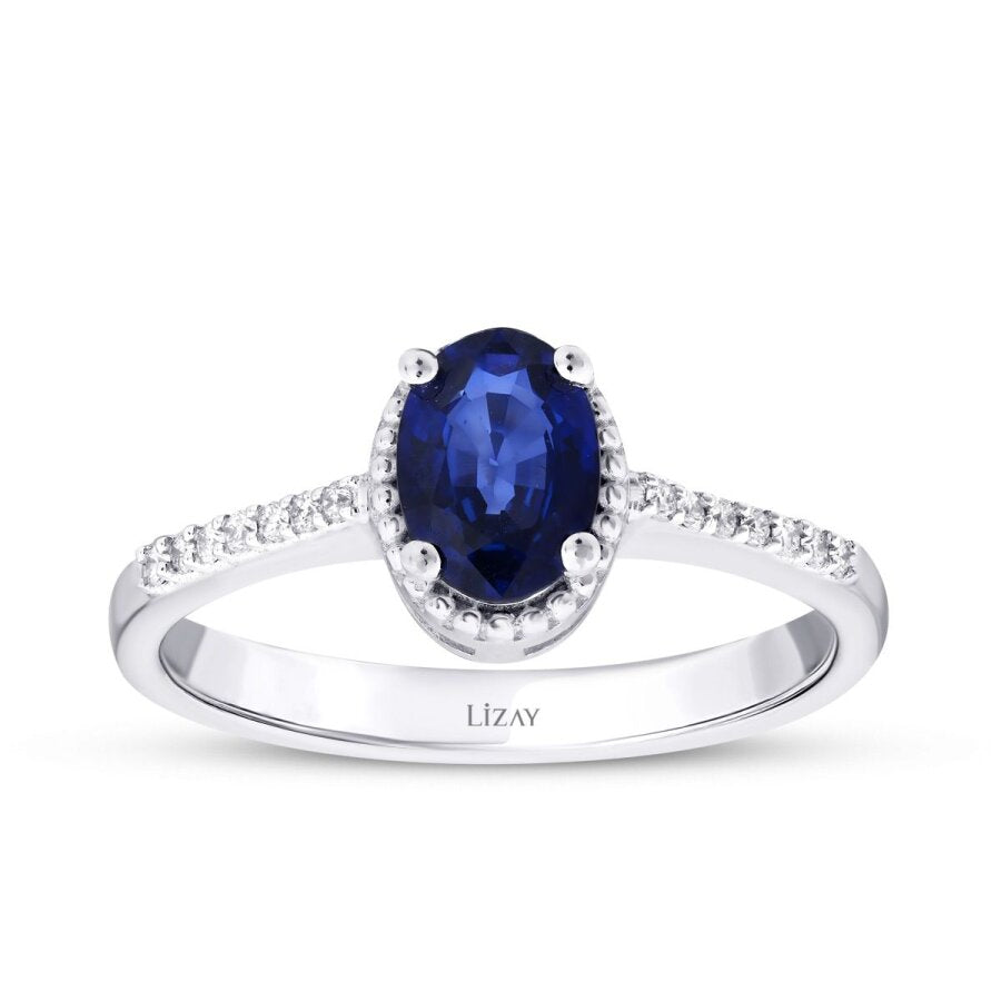 1.15 ct. Diamant Saphir Ring