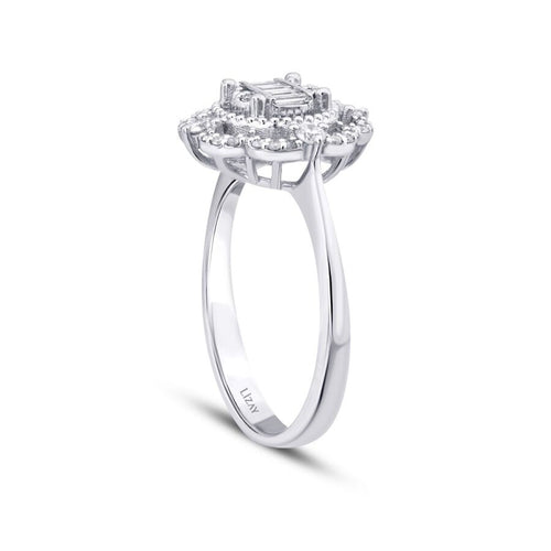 0,35 ct. Diamant Baguette Ring