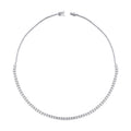 2.50 ct. Diamant Halb-Eternity Tennis Halsband
