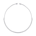 2.50 ct. Diamant Halb-Eternity Tennis Halsband