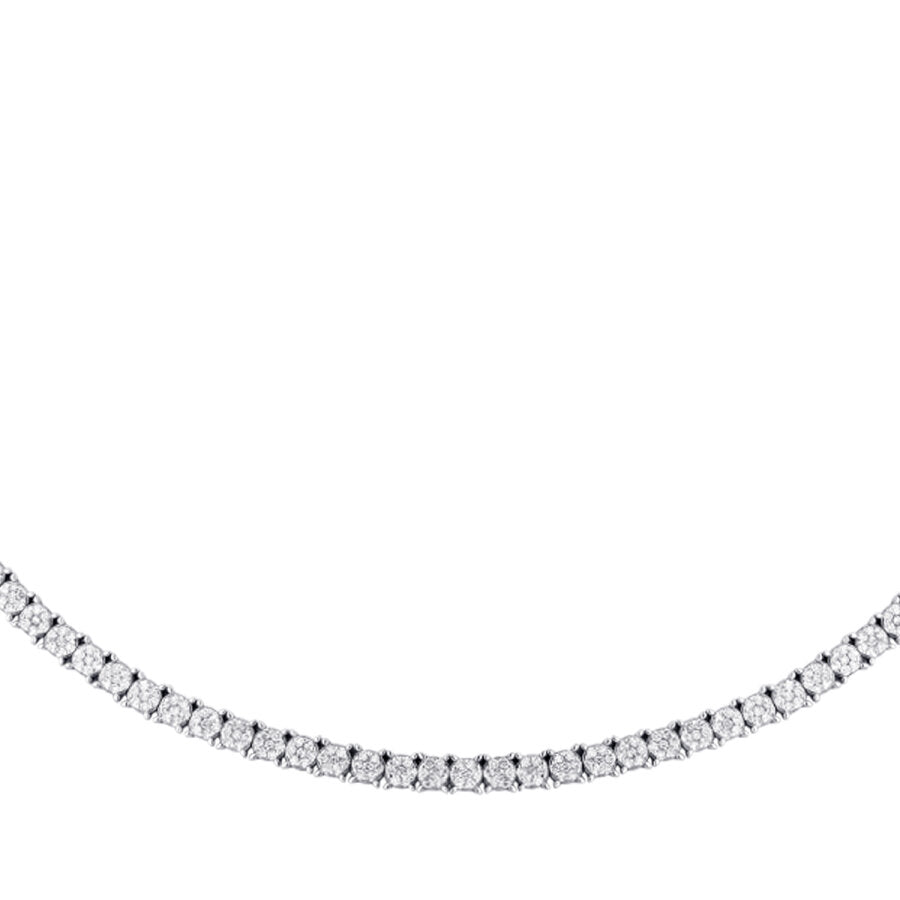 2,50 ct. Diamant Halb-Memoire Tennis Collier
