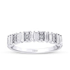 0,47 ct. Diamant Baguette Halb-Memoire-Ring