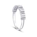 0,47 ct. Diamant Baguette Halb-Memoire-Ring