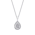 0,17 ct. Diamant Baguette Halskette