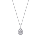 0,17 ct. Diamant Baguette Halskette