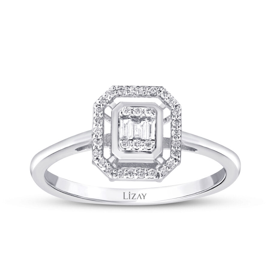 0,16 ct. Diamant Baguette Ring