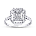 0.07 ct. Diamant Effekt Baguette Ring