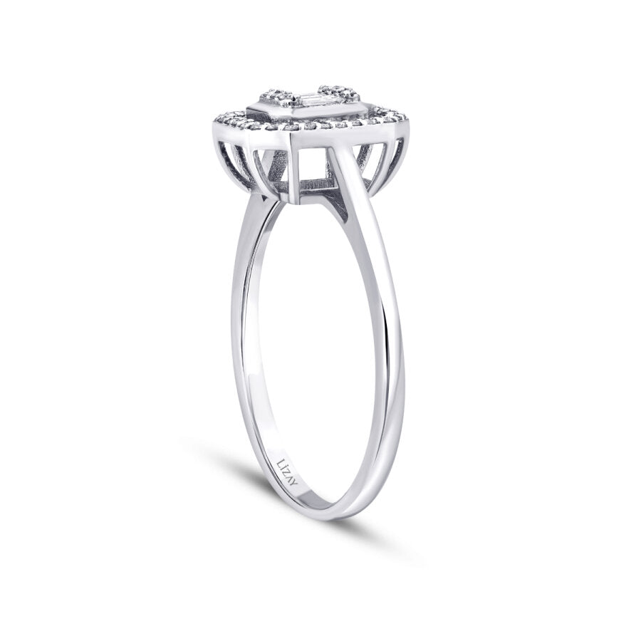 0,25 ct. Diamant Baguette Ring