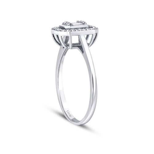 0.25 ct. Diamant Baguette Ring