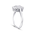 0,18 ct. Diamant Baguette Ring