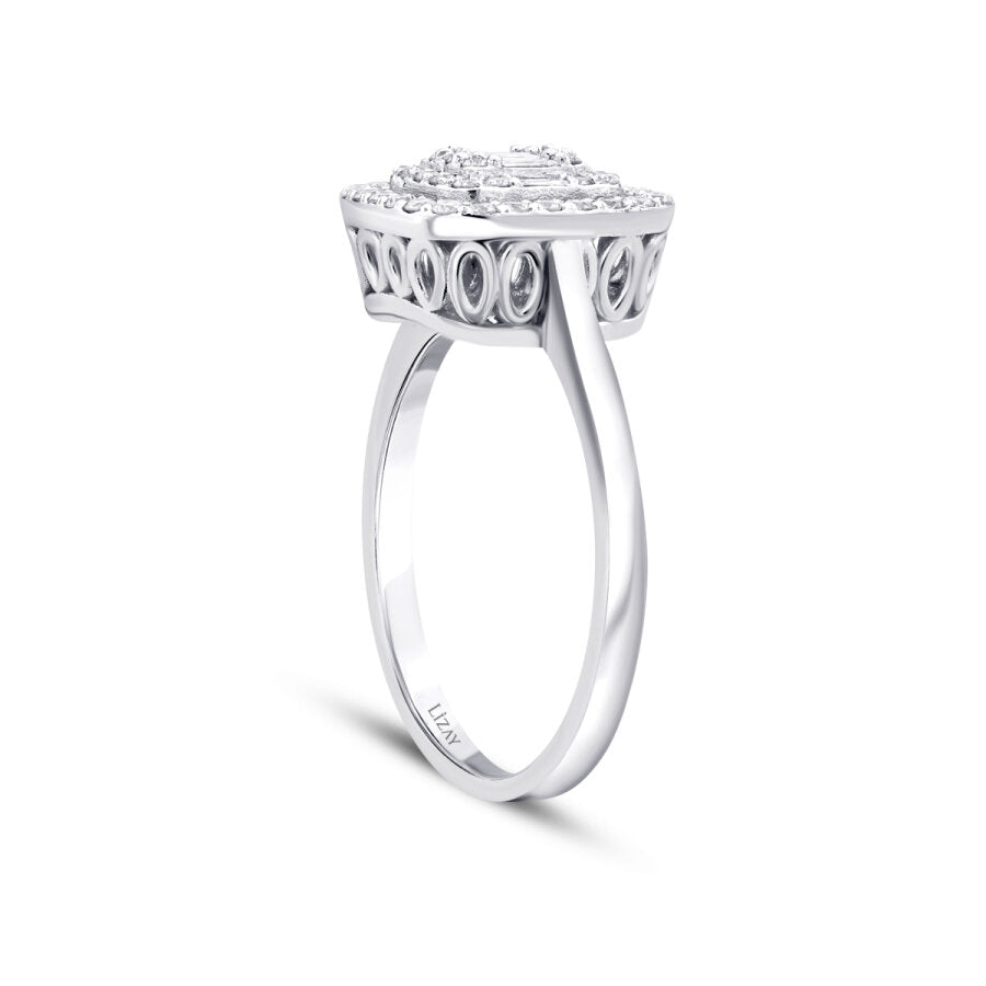 0,18 ct. Diamant Baguette Ring