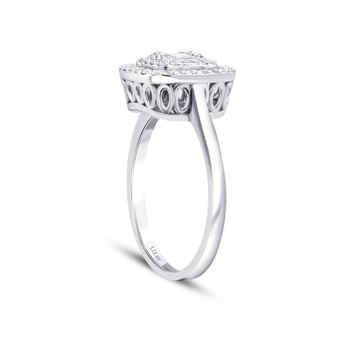 0,18 ct. Diamant Baguette Ring