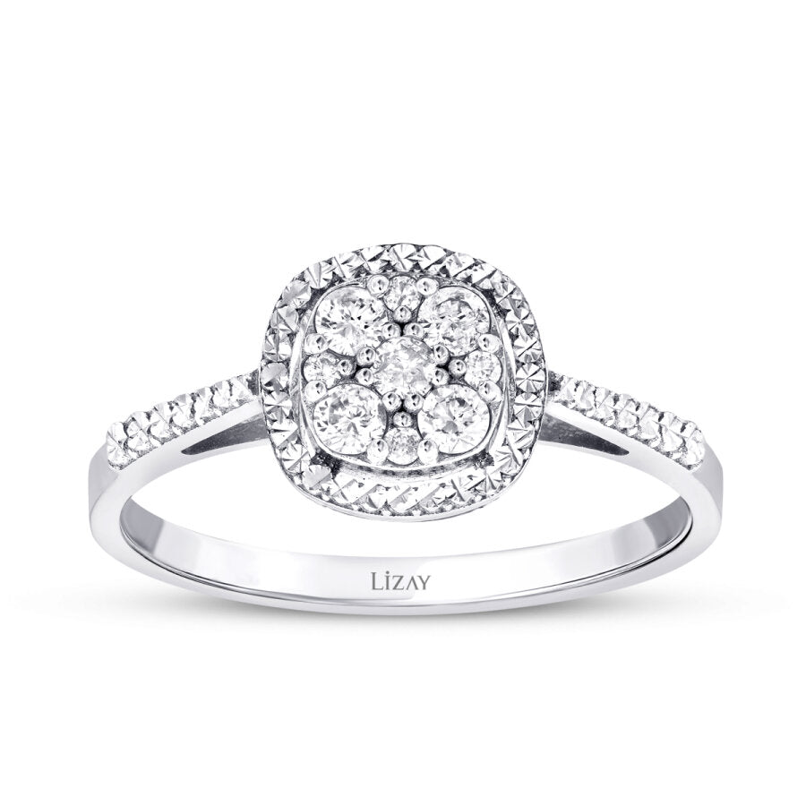 0,21 ct. Diamant Effekt Stein Ring