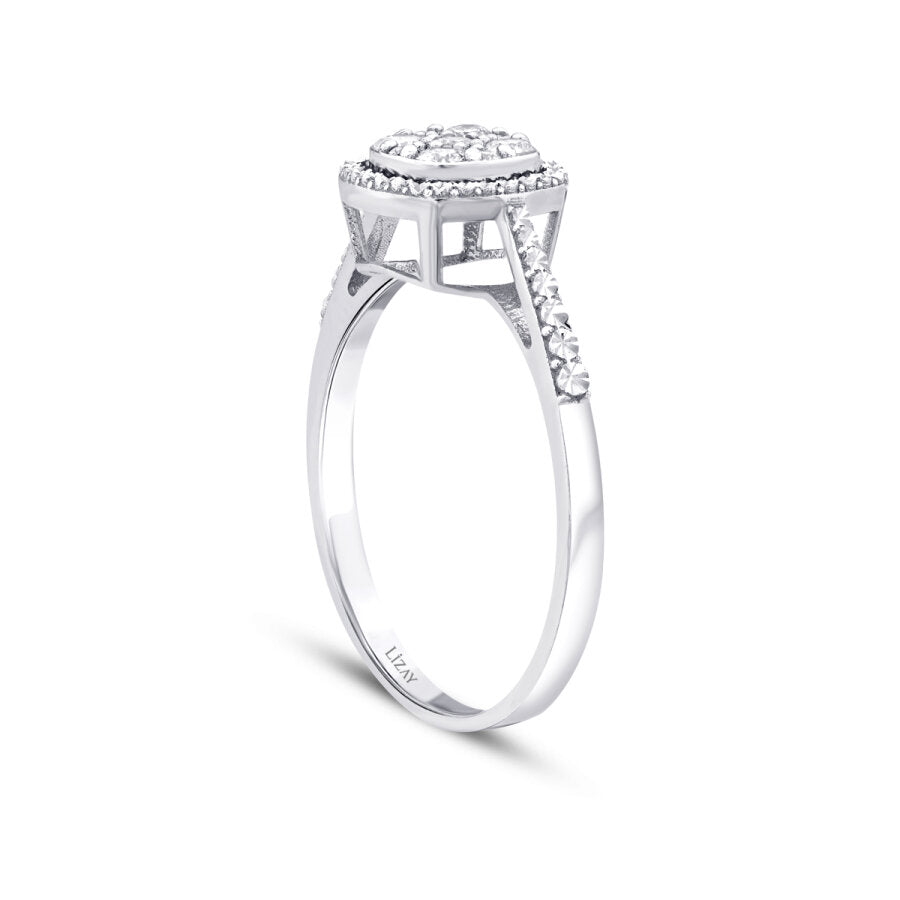 0,21 ct. Diamant Effekt Stein Ring
