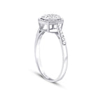 0,21 ct. Diamant Effekt Stein Ring