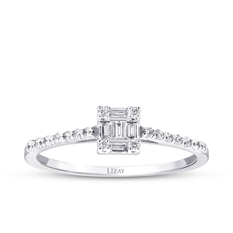 0,21 ct. Diamant Baguette Ring