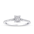 0,21 ct. Diamant Baguette Ring
