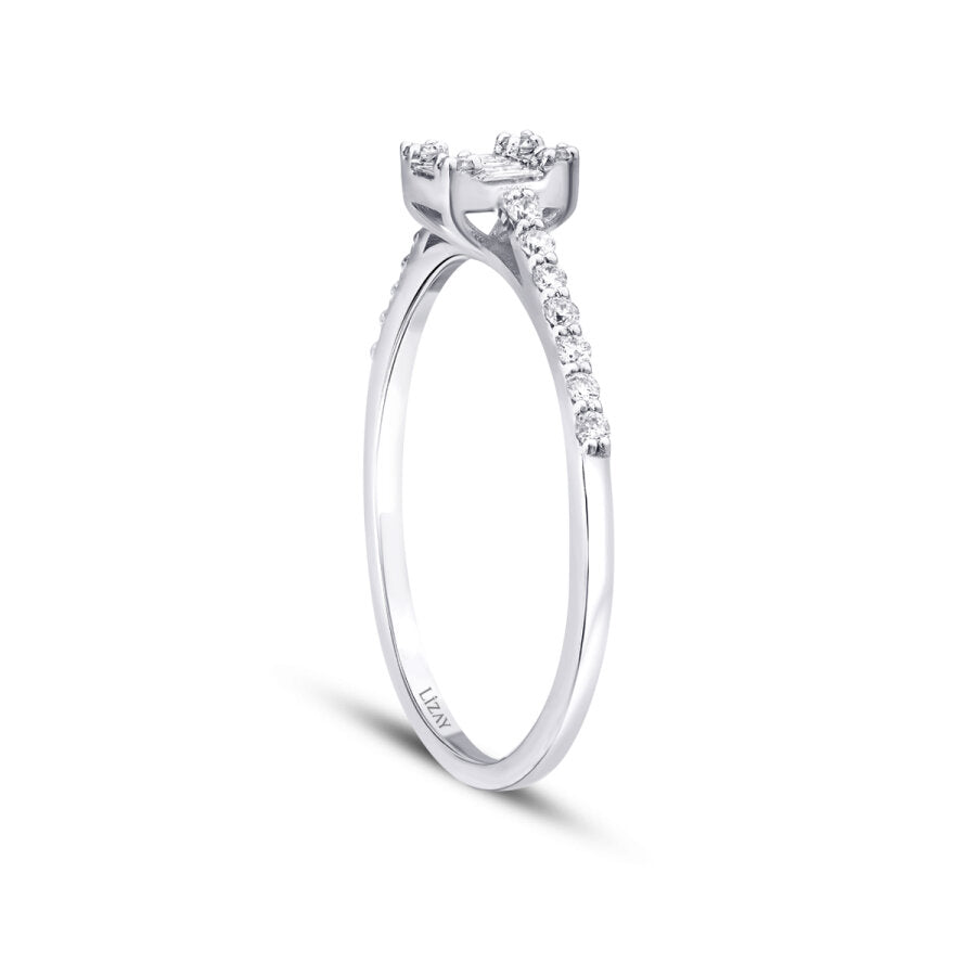 0,21 ct. Diamant Baguette Ring
