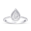 0,20 ct. Diamant Tropfen Baguette Ring