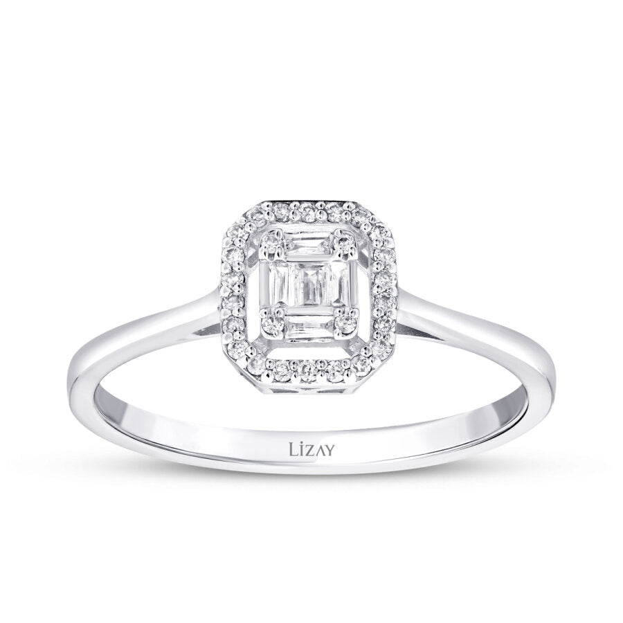 0,14 ct. Diamant Baguette Ring
