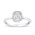 0,14 ct. Diamant Baguette Ring