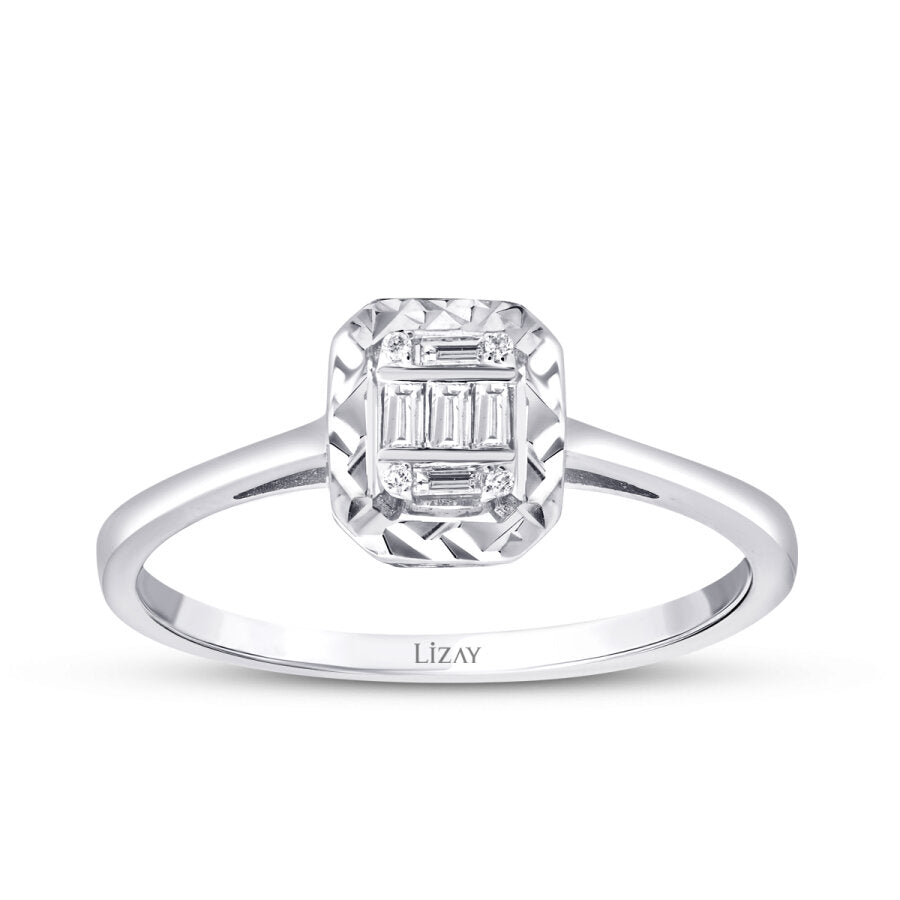 0,09 ct. Diamant Baguette Ring