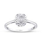 0,09 ct. Diamant Baguette Ring