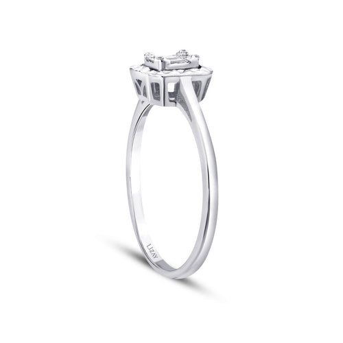 0.09 ct. Diamant Baguette Ring