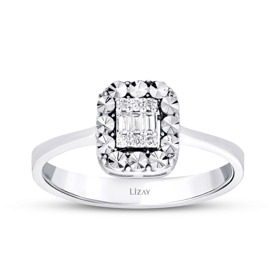 0.08 ct. Diamant Baguette Ring