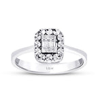 0,08 ct. Diamant Baguette Ring