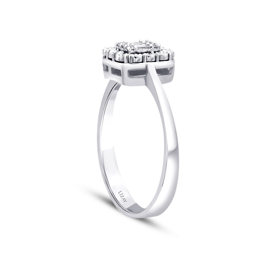 0,08 ct. Diamant Baguette Ring