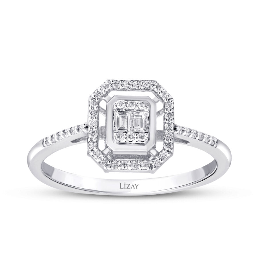 0,19 ct. Diamant Baguette Ring