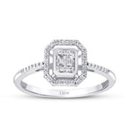 0,19 ct. Diamant Baguette Ring