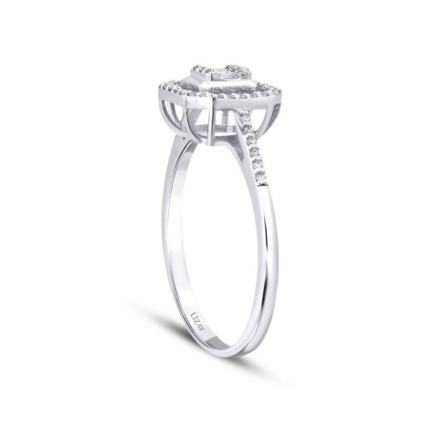 0,19 ct. Diamant Baguette Ring