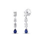 2,00 ct. Diamant Baguette Saphir Ohrringe