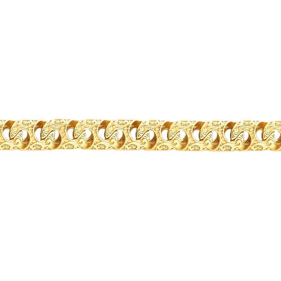 Herren-Armband mit Motivmuster aus Gold