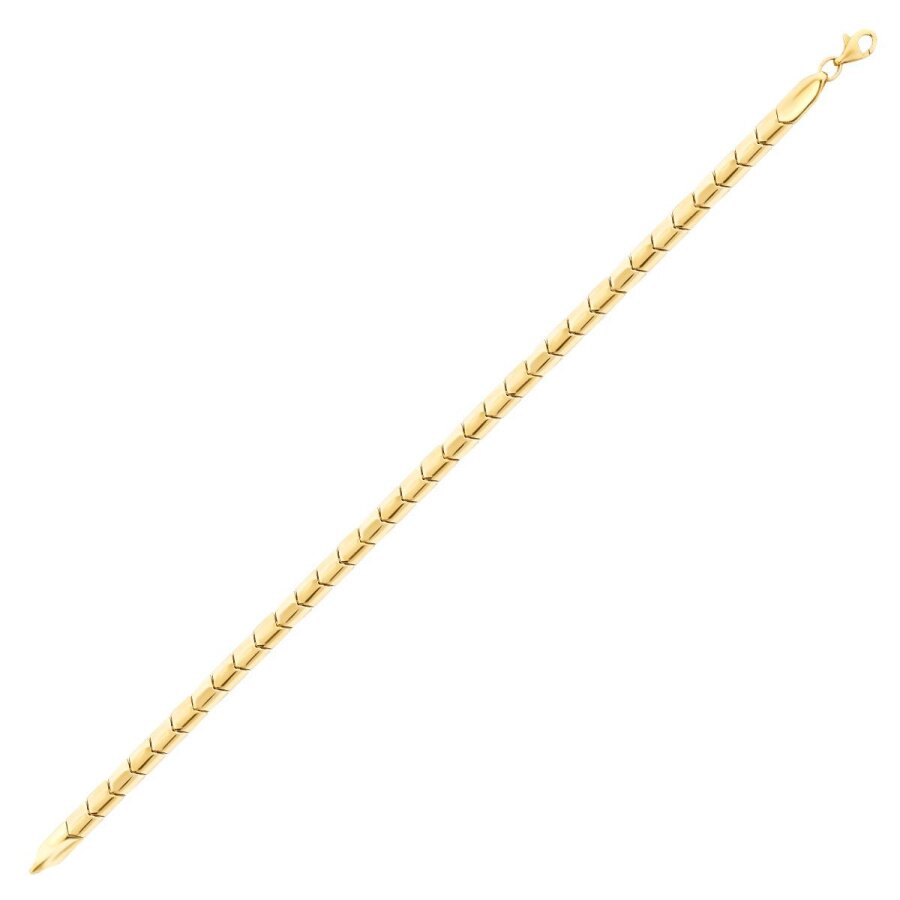Herren-Armband mit Fischgrätenkette aus Gold