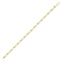 Herren-Armband mit Unendlichkeitssymbol und Kette aus Gold