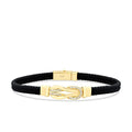Herren-Armband mit Stein und Unendlichkeitssymbol aus Gold