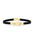 Herren-Armband mit Stein und Unendlichkeitssymbol aus Gold