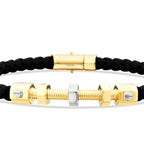 Herren-Armband mit Schraubenmotiv aus Gold