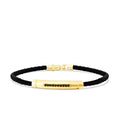 Herren-Armband mit schwarzem Steinbesatz aus Gold