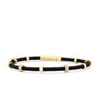 Herren-Armband mit Stein in Hexagon-Form aus Gold