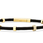 Herren-Armband mit Stein in Hexagon-Form aus Gold