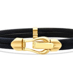 Herren-Armband mit Clip-Detail aus Gold