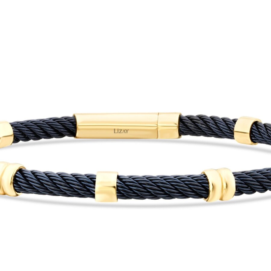 Herren-Armband mit Spiraldesign aus Gold