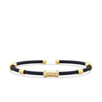 Herren-Armband mit Zylinderdetail aus Gold