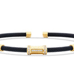 Herren-Armband mit Zylinderdetail aus Gold