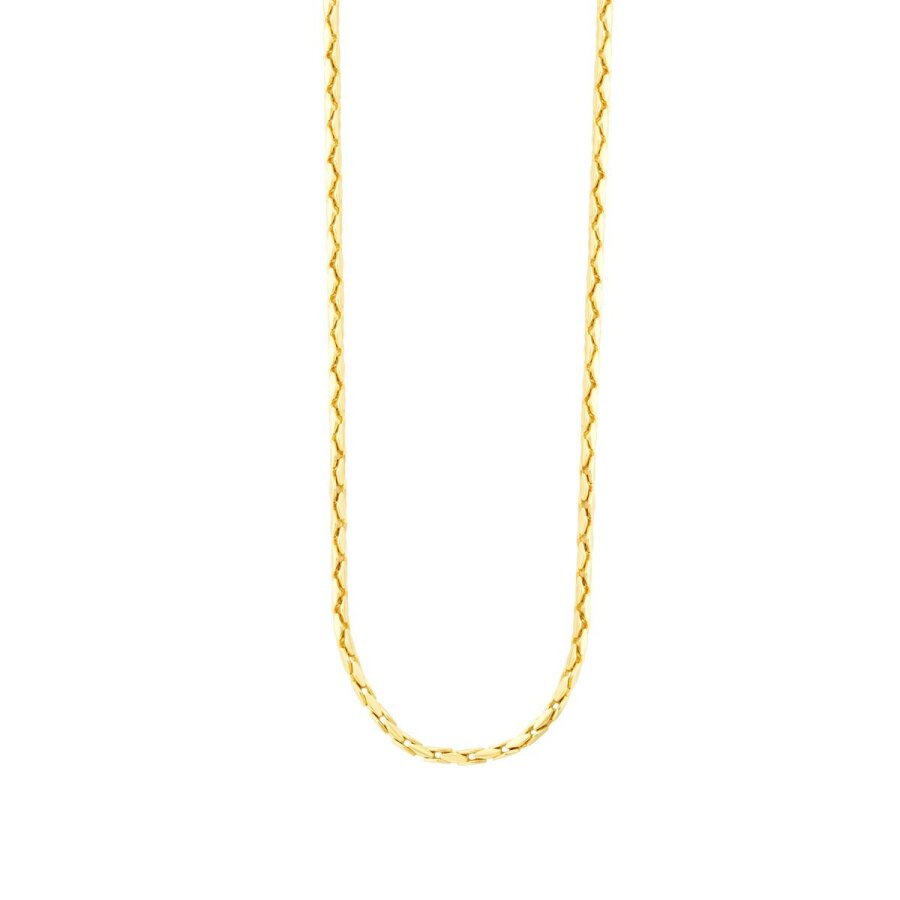 Herren-Halskette mit Gerstenkorn-Kette aus Gold